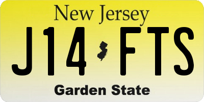 NJ license plate J14FTS
