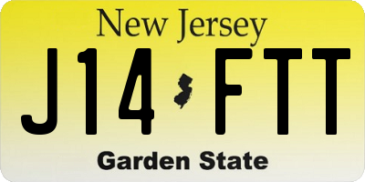 NJ license plate J14FTT