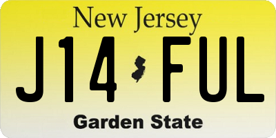 NJ license plate J14FUL
