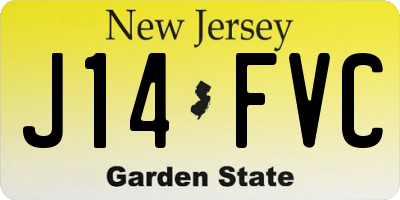 NJ license plate J14FVC