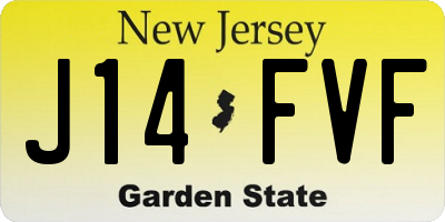 NJ license plate J14FVF