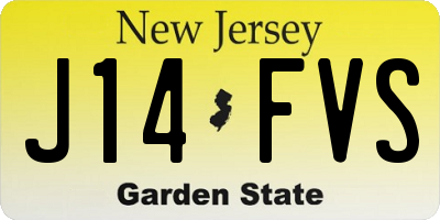 NJ license plate J14FVS