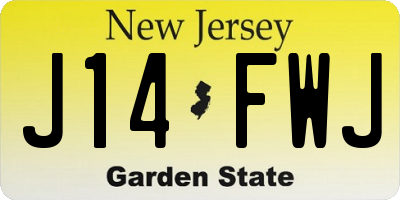 NJ license plate J14FWJ