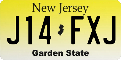 NJ license plate J14FXJ