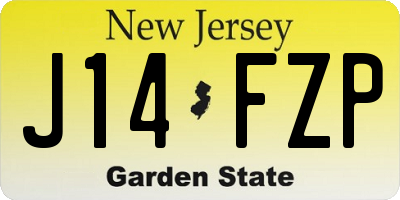 NJ license plate J14FZP