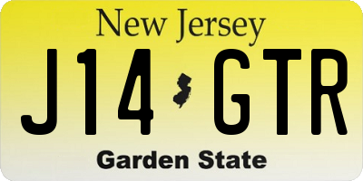 NJ license plate J14GTR