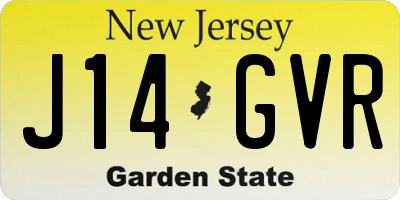 NJ license plate J14GVR