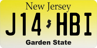 NJ license plate J14HBI
