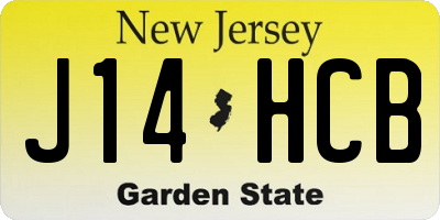 NJ license plate J14HCB