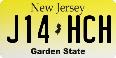 NJ license plate J14HCH