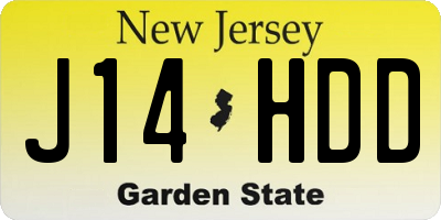 NJ license plate J14HDD