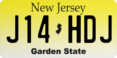 NJ license plate J14HDJ