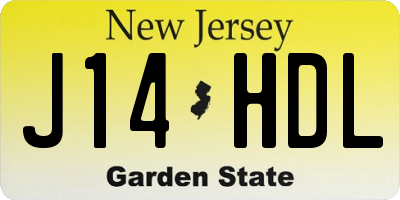 NJ license plate J14HDL