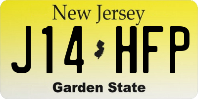 NJ license plate J14HFP
