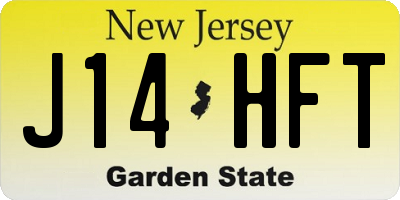NJ license plate J14HFT