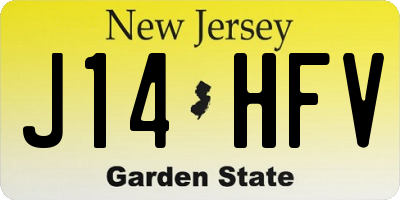 NJ license plate J14HFV