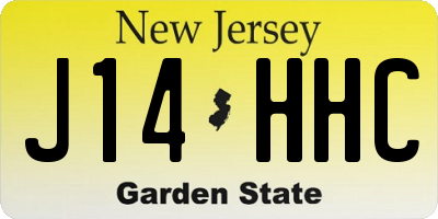 NJ license plate J14HHC