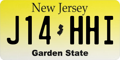NJ license plate J14HHI