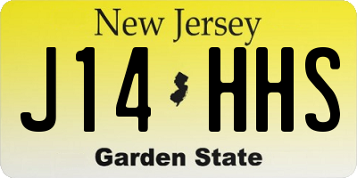 NJ license plate J14HHS