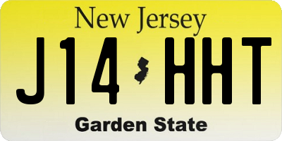 NJ license plate J14HHT