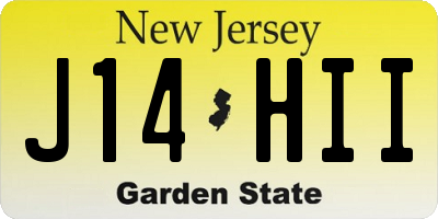 NJ license plate J14HII