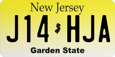 NJ license plate J14HJA