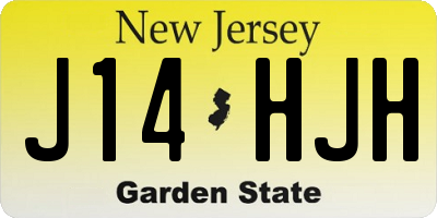 NJ license plate J14HJH