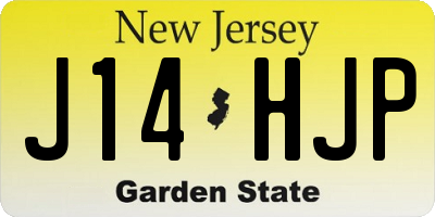 NJ license plate J14HJP