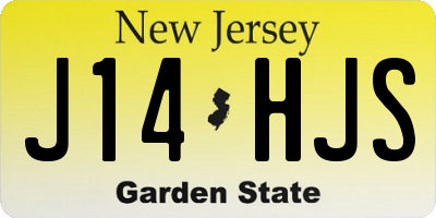 NJ license plate J14HJS