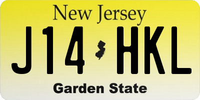 NJ license plate J14HKL