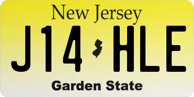 NJ license plate J14HLE