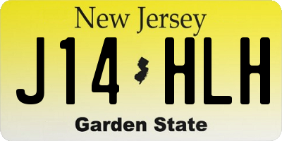 NJ license plate J14HLH