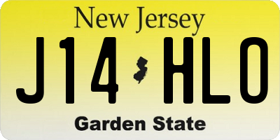 NJ license plate J14HLO