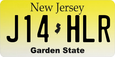 NJ license plate J14HLR