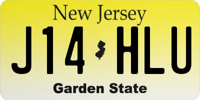 NJ license plate J14HLU