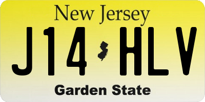 NJ license plate J14HLV