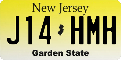 NJ license plate J14HMH