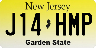 NJ license plate J14HMP
