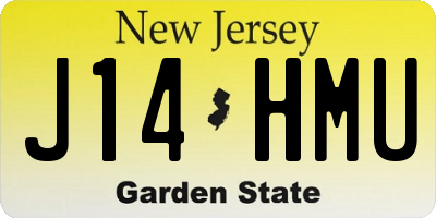 NJ license plate J14HMU