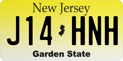 NJ license plate J14HNH