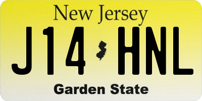 NJ license plate J14HNL