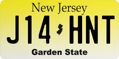 NJ license plate J14HNT