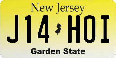 NJ license plate J14HOI