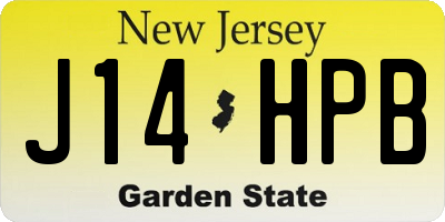 NJ license plate J14HPB