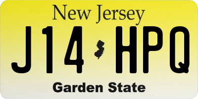 NJ license plate J14HPQ