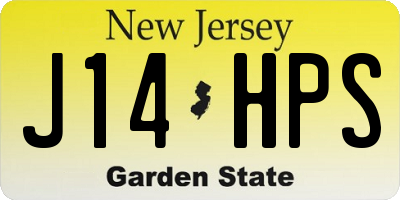 NJ license plate J14HPS