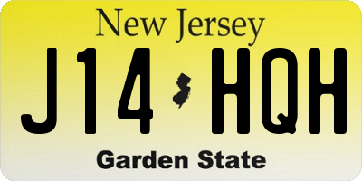 NJ license plate J14HQH