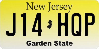 NJ license plate J14HQP