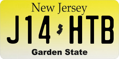 NJ license plate J14HTB