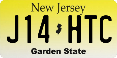 NJ license plate J14HTC